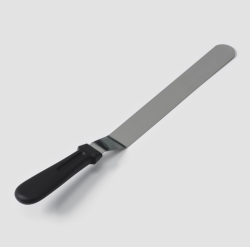 Изображение Лопатка - палетка, изогнутая, 37 см, рабочая часть 25 см, чёрная